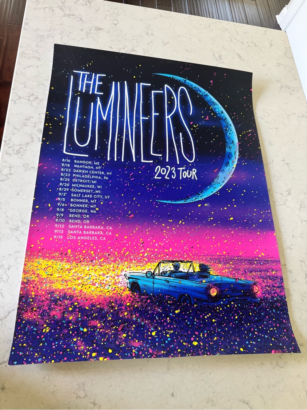 2023 Tour Poster - Blue/Purple Gradient Art Print
